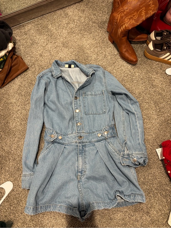Universal Thread Pants - Universal Thread Light Blue Denim Girls' Romper